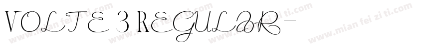 Volte 3 Regular字体转换